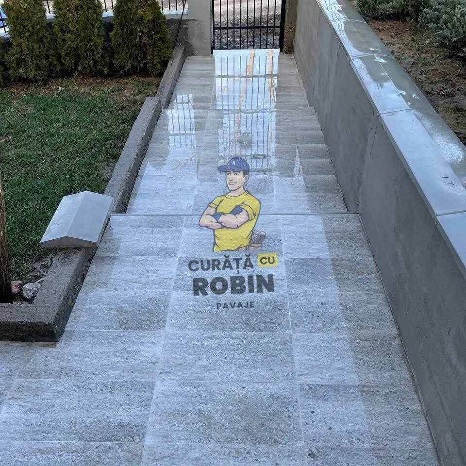 Curățare Pavaje — rezultat după curățare